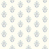 3125-72347 Kova Floral Crest Blue Botanical Theme Prepasted Sure Strip Wallpaper Kinfolk Collection Made in United States