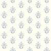 3125-72347 Kova Floral Crest Blue Botanical Theme Prepasted Sure Strip Wallpaper Kinfolk Collection Made in United States
