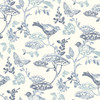 3125-72316 Malmo Trail Blue Animals Theme Prepasted Sure Strip Wallpaper Kinfolk Collection Made in United States