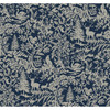 3125-72324 Alrick Forest Venture Navy Blue Woods & Forests Theme Prepasted Sure Strip Wallpaper Kinfolk Collection Made in United States