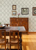 3125-72340 Mimir Quilted Damask Gray Botanical Theme Prepasted Sure Strip Wallpaper Kinfolk Collection Made in United States