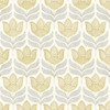 3125-72342 Cathal Mustard Block Print Mustard Yellow Botanical Theme Prepasted Sure Strip Wallpaper Kinfolk Collection Made in United States