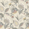 3125-72304 Bohemian Jacobean Gray Botanical Theme Prepasted Sure Strip Wallpaper Kinfolk Collection Made in United States
