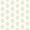 3125-72351 Kova Floral Crest Aquamarine Blue Botanical Theme Prepasted Sure Strip Wallpaper Kinfolk Collection Made in United States