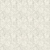 3125-72313 Sandee Medallion Gray Graphics Theme Prepasted Sure Strip Wallpaper Kinfolk Collection Made in United States