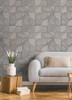 4125-26749 Addison Retro Geo Gray Off White Graphics Theme Unpasted Non Woven Wallpaper from Fusion by A-Street Prints Made in Great Britain
