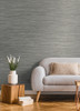 4125-26718 Alton Faux Grasscloth Gray Off White Graphics Theme Unpasted Non Woven Wallpaper from Fusion by A-Street Prints Made in Great Britain