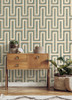 4125-26723 Henley Geometric Grasscloth Teal Blue Graphics Theme Unpasted Non Woven Wallpaper from Fusion by A-Street Prints Made in Great Britain