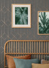 4125-26701 Hayden Concrete Trellis Charcoal Gray Graphics Theme Unpasted Non Woven Wallpaper from Fusion by A-Street Prints Made in Great Britain