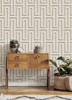 4125-26725 Henley Geometric Grasscloth Taupe Neutral Graphics Theme Unpasted Non Woven Wallpaper from Fusion by A-Street Prints Made in Great Britain