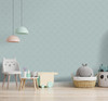 GW6060 Grace & Gardenia Double Stitch Peel and Stick Wallpaper Roll 26 inch wide x 9 ft. Long, Teal Light Blue