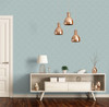 GW6060 Grace & Gardenia Double Stitch Peel and Stick Wallpaper Roll 26 inch wide x 9 ft. Long, Teal Light Blue