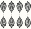 LN10600 Mirasol Palm Frond Ebony and Eggshell Palm Leaf Theme Heavyweight Uncoated Paper (FSC) Unpasted Wallpaper Luxe Retreat Collection Made in United States