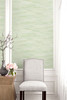 LW51404 Stria Wash Green Sprout Abstract Theme Heavyweight Acrylic Coated Paper (FSC) Unpasted Wallpaper Living with Art Collection Made in United States