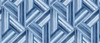 LW51902F Geo Inlay Fabric Denim and Sky Blue Geometric Theme Cotton Linen Blend Unpasted Wallpaper Living with Art Collection Made in United States