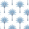 HG10702 Montgomery Palm Blue Lake Botanical Theme Vinyl Self-Adhesive Wallpaper Harry & Grace Peel and Stick Collection Made in United States