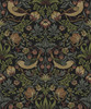 ET13401 Strawberry Meadow Black Botanical Theme Nonwoven (FSC) Unpasted Wallpaper Etten Studios Online Collection Made in Netherlands