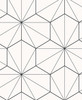 ET11300 Hedron Geometric Ebony & Eggshell Geometric Theme Nonwoven (FSC) Unpasted Wallpaper Etten Studios Online Collection Made in Netherlands