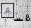 ET11300 Hedron Geometric Ebony & Eggshell Geometric Theme Nonwoven (FSC) Unpasted Wallpaper Etten Studios Online Collection Made in Netherlands