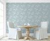 PR13202 Blossoming Branches Sky Blue Floral Theme Prepasted Paper (Coated) Prepasted Wallpaper Prepasted Online Collection Made in United States