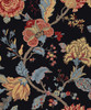 PR12500 Lana Jacobean Ebony Floral Theme Prepasted Paper (Coated) Prepasted Wallpaper Prepasted Online Collection Made in United States