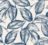 SC20002 Beckett Sketched Leaves Blueberry Hill Botanical Theme Nonwoven Unpasted Wallpaper Summer House Collection Made in United States