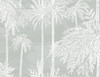 LN40208 Palm Grove  Misty Botanical Theme 20 oz. Type II Vinyl Unpasted Wallpaper Coastal Haven Collection Made in United States