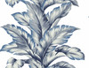 LN40612 Banana Springs  Coastal Blue Botanical Theme 20 oz. Type II Vinyl Unpasted Wallpaper Coastal Haven Collection Made in United States