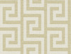 LN41203 Luna Retreat Greek Key Golden Geometric Theme 20 oz. Type II Vinyl Unpasted Wallpaper Coastal Haven Collection Made in United States