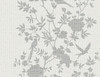 LN41008 Aloha Bird Trail Heather Grey Toile Theme 20 oz. Type II Vinyl Unpasted Wallpaper Coastal Haven Collection Made in United States