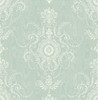 FC60314 Colette Cameo Summer Sky Damask Theme Nonwoven Unpasted Wallpaper French Country Collection Made in United States