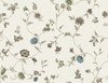 FC61008 Florale Trail Bisque Bleu & French  Floral Theme Nonwoven Unpasted Wallpaper French Country Collection Made in United States