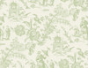 FC61804 Colette Chinoiserie Herb Toile Theme Nonwoven Unpasted Wallpaper French Country Collection Made in United States