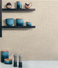 TG60148 Grasmere Weave Toast Faux Linen Theme Type II Vinyl Unpasted Wallpaper Tedlar Textures Collection Made in United States