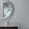 EW10128 Abington Faux Linen Grey Dove Linen Theme Nonwoven Unpasted Wallpaper White Heron Collection Made in Netherlands