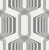 NW55302 Striped Geo Metallic Silver Geometric Theme Vinyl Self-Adhesive Wallpaper NextWall Peel & Stick Collection Made in United States