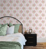 NW50511 Floral Bunches Posy Pink Floral Theme Vinyl Self-Adhesive Wallpaper NextWall Peel & Stick Collection Made in United States