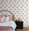 NW50501 Floral Bunches Watermelon & Buttercup Floral Theme Vinyl Self-Adhesive Wallpaper NextWall Peel & Stick Collection Made in United States