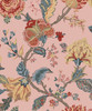 NW50201 Kianna Jacobean Blush Floral Theme Vinyl Self-Adhesive Wallpaper NextWall Peel & Stick Collection Made in United States