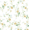 NW50403 Blossom Floral Trail Wheatfield & Sage Floral Theme Vinyl Self-Adhesive Wallpaper NextWall Peel & Stick Collection Made in United States