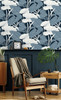 NW52002 Elephant Leaves Blue Lagoon Botanical Theme Vinyl Self-Adhesive Wallpaper NextWall Peel & Stick Collection Made in Netherlands