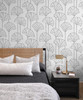 NW47200 Gingko Leaf Ebony Botanical Theme Vinyl Self-Adhesive Wallpaper NextWall Peel & Stick Collection Made in United States