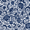 NW45502 Tonal Paisley Navy Paisely Theme Vinyl Self-Adhesive Wallpaper NextWall Peel & Stick Collection Made in United States
