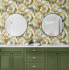 NW46305 Pineapple Floral Off-White Botanical Theme Vinyl Self-Adhesive Wallpaper NextWall Peel & Stick Collection Made in United States