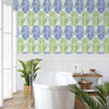 NW47904 Two Toned Palm Coastal Blue & Fern Green Botanical Theme Vinyl Self-Adhesive Wallpaper NextWall Peel & Stick Collection Made in United States
