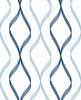 NW45102 Ogee Ribbon Celtic Blue & Dewdrop Geometric Theme Vinyl Self-Adhesive Wallpaper NextWall Peel & Stick Collection Made in United States