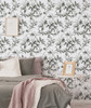 NW45605 Leaf Trail Alloy Botanical Theme Vinyl Self-Adhesive Wallpaper NextWall Peel & Stick Collection Made in United States