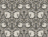 NW42400 Pimpernel Floral Charcoal & Pearl Grey Floral Theme Vinyl Self-Adhesive Wallpaper NextWall Peel & Stick Collection Made in United States
