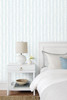 NW39712 Mod Chevron Sky Blue Chevron Theme Vinyl Self-Adhesive Wallpaper NextWall Peel & Stick Collection Made in United States