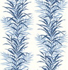 NW39102 Leaf Stripe Carolina Blue Botanical Theme Vinyl Self-Adhesive Wallpaper NextWall Peel & Stick Collection Made in United States